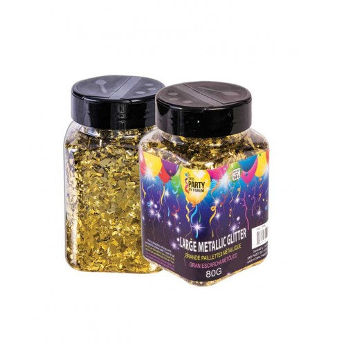 Metallic Confetti Crumbs Jar - Gold