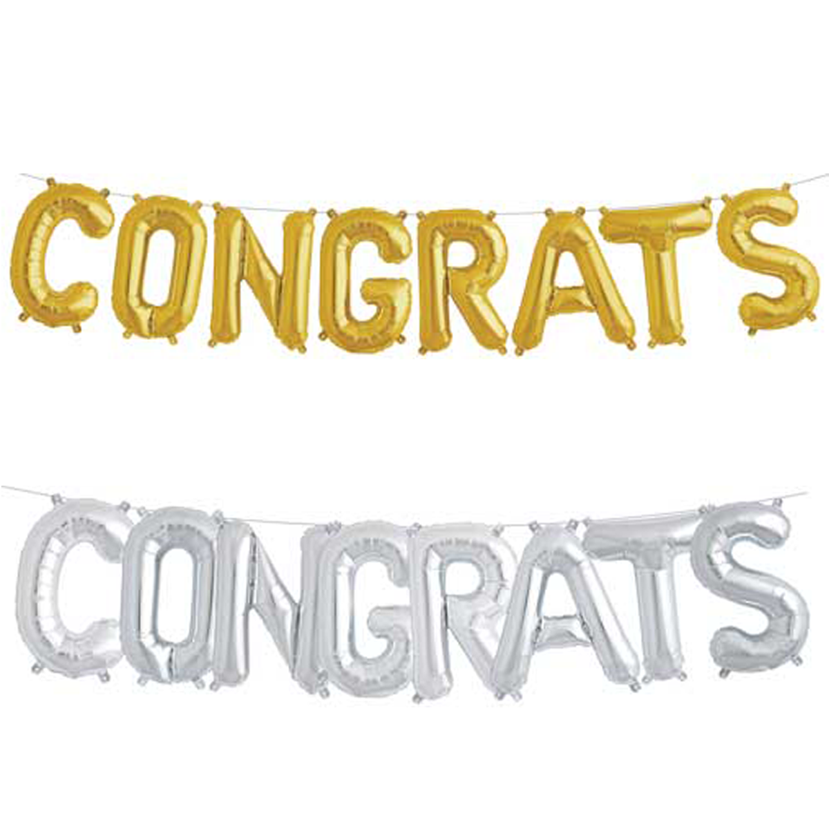 "CONGRATS" Foil  Balloon Kit (Choose Color)