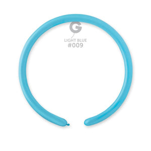 Solid Balloon Light Blue #009 - 1 in.