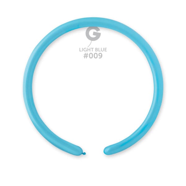 Solid Balloon Light Blue #009 - 1 in.