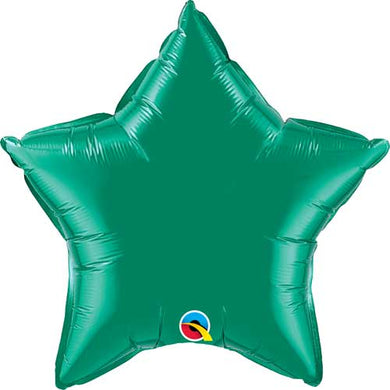 Star Shaped Foil Balloons - 18 in. Emerald Green