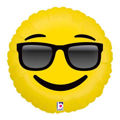 Emoji Sunglasses Foil Balloon 18 in.