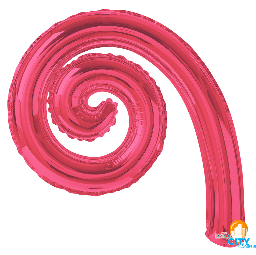 Kurly Spiral Foil Balloons 14.in.- 3 pack Flamingo