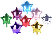 Load image into Gallery viewer, Self Sealing Star Shaped Foil Balloons - 7 in. (3 Pack)