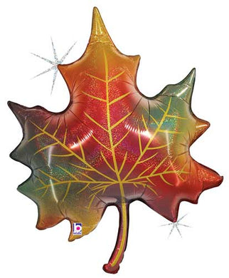 Glitter Fall Leaf Foil Balloon - 30 in.