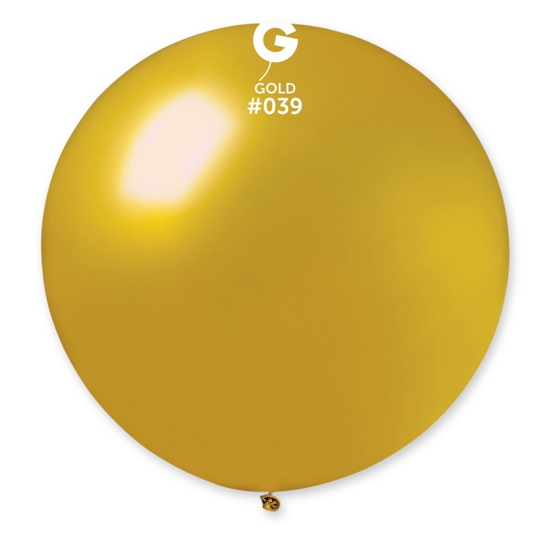 Globo Metálico Dorado #039 - 31 in. (x1)