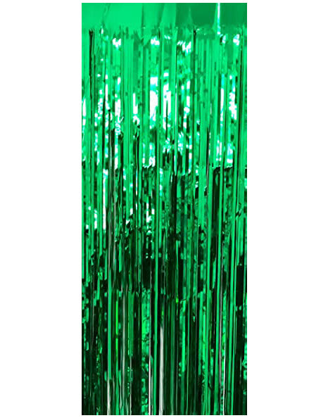 Sparkle Fringe Curtain - 3' x 8' Green