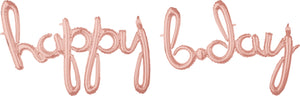 "HAPPY B-DAY" Birthday Script by Anagram Foil (Choose Color) - 39 in. / 37in.