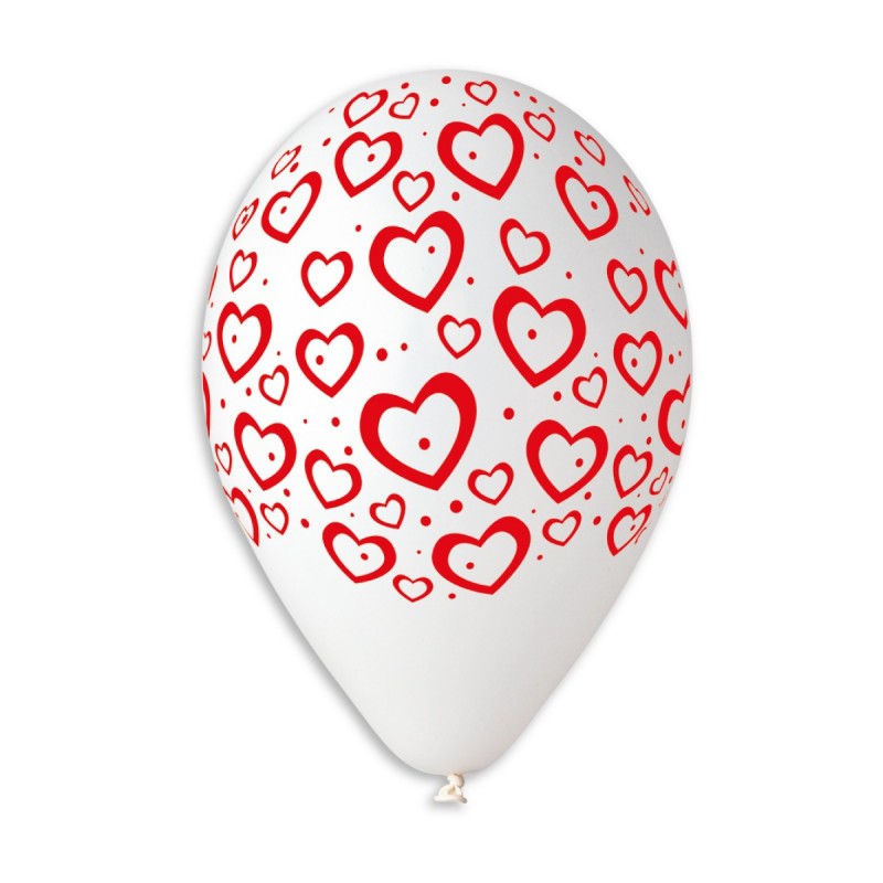 Heart Dots Solid Balloon 12 in.