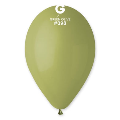 Solid Balloon Olive Green #098 - 12 in.