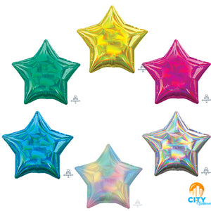 Iridescent Star Foil by Anagram (Choose Color) - 19 in.