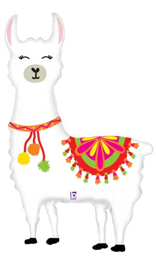 Llama Shape Foil Balloon 45 in.