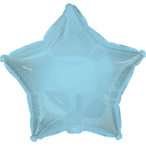 Self Sealing Star Shaped Foil Balloons - 7 in. (3 Pack) Light Blue