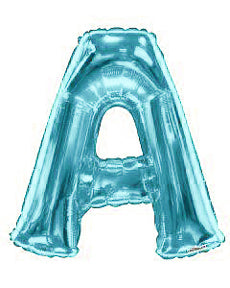 Light Blue Foil Letters (A to Z) - 14 in.