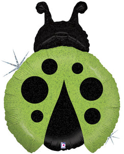 Lime Ladybug Foil Balloon 27 in.