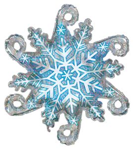 Linky Snowflake Foil Balloon - Holographic - 26 in.