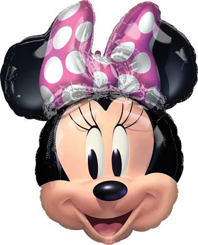 Globo de aluminio con cabeza de Minnie Mouse Forever de 26 pulgadas.