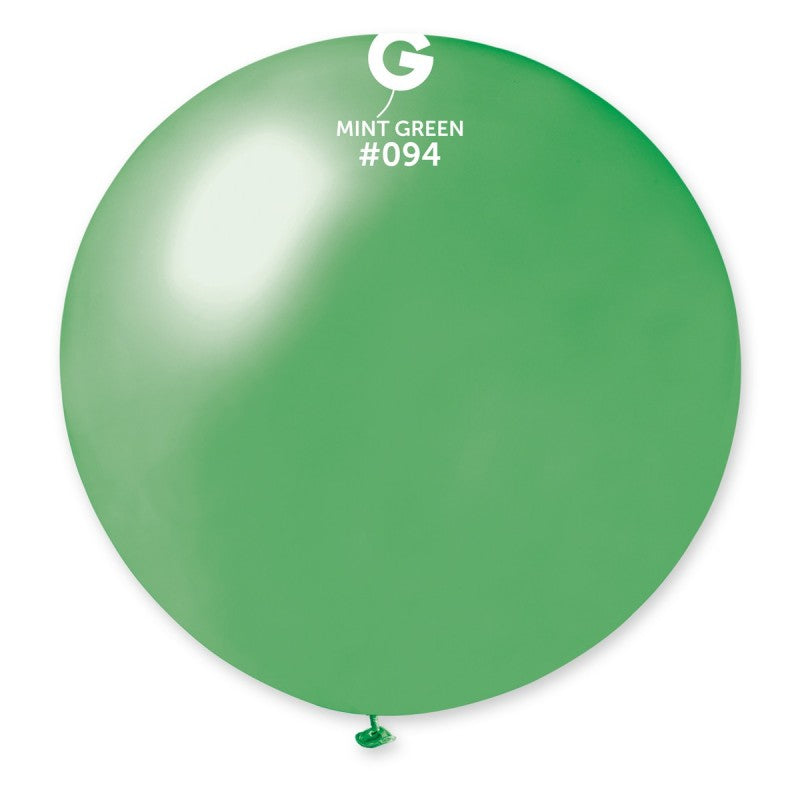 Globo metalizado verde menta n.º 094 - 31 pulgadas (x1)