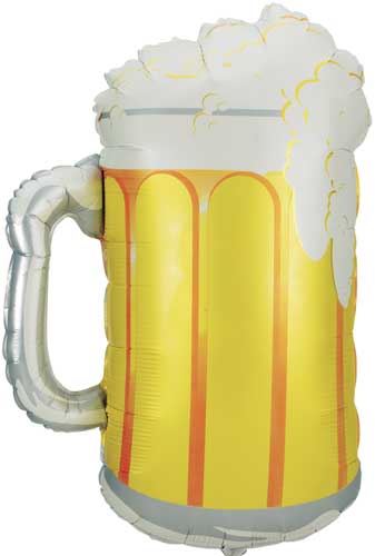 Frosty Beer Glass Shape Foil Balloon 32 in.