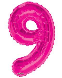 Hot Pink Foil Number Balloons (0 to 9) - 34 in.