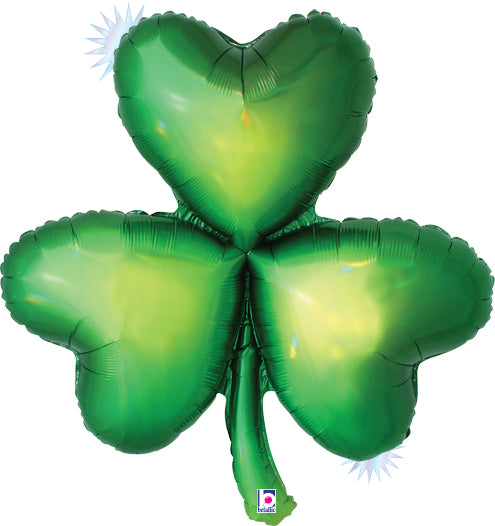 Shamrock Shape Opal Foil Balloon 38 in.