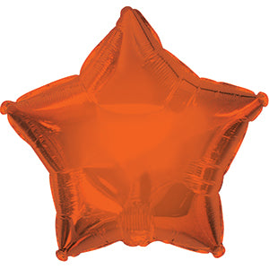 Self Sealing Star Shaped Foil Balloons - 7 in. (3 Pack) Orange