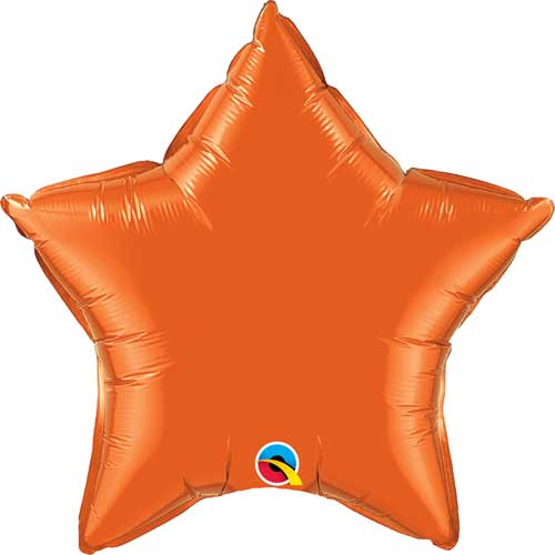 Globos de aluminio con forma de estrella, 18 pulgadas, color naranja