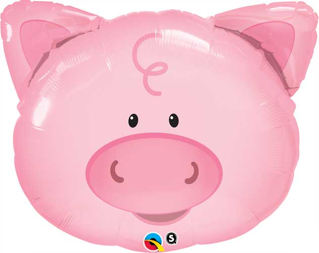 Pig Face Foil Balloon 30 in.