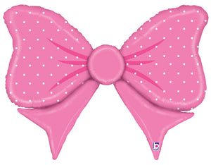 Pink Bow Foil Shape Balloon 43 in.