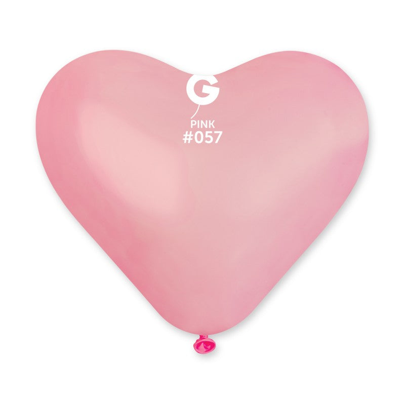 Globo sólido rosa n.° 057 de 10 pulgadas (forma de corazón)