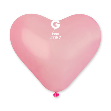 Solid Balloon Pink #057 - 10 in. (Heart Shaped)