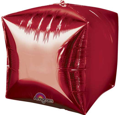 Cubez Foil Balloon 15 in. - Single Unit Red