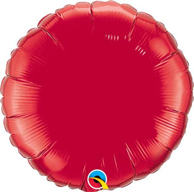 Round Solid Foil Balloon 18 in. - Ruby Red