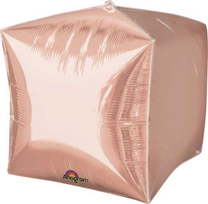 Cubez Foil Balloon 15 in. - Single Unit Rose Gold