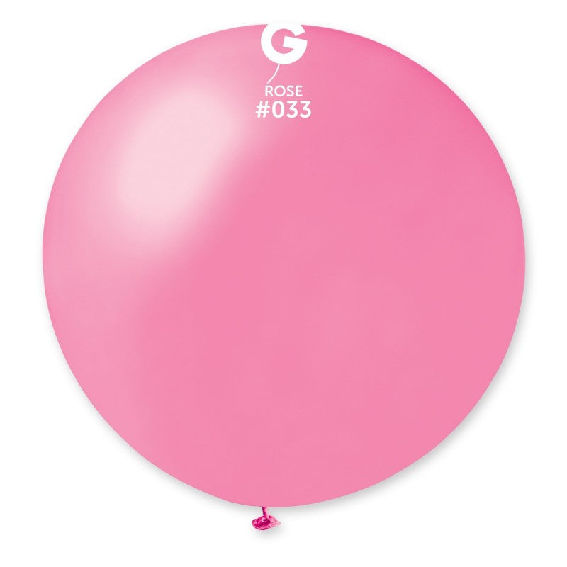 Rosa de globo metalizada n.° 033 - 31 pulgadas (x1)