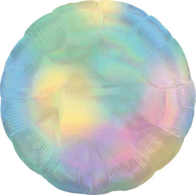 Round Solid Foil Balloon 18 in. - Pastel Rainbow