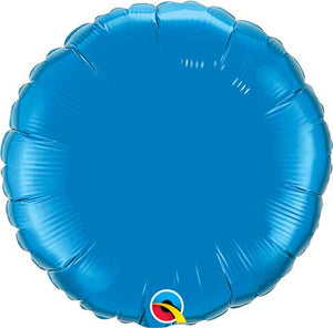 Round Solid Foil Balloon 18 in. - Chrome Blue