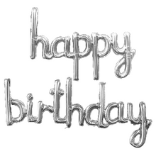 Load image into Gallery viewer, &quot;Happy Birthday&quot; Script Foil Balloon (Choose Color) - 33 in. / 48 in.