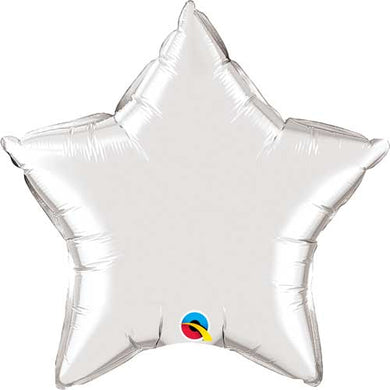 Star Shaped Foil Balloons - 18 in. White