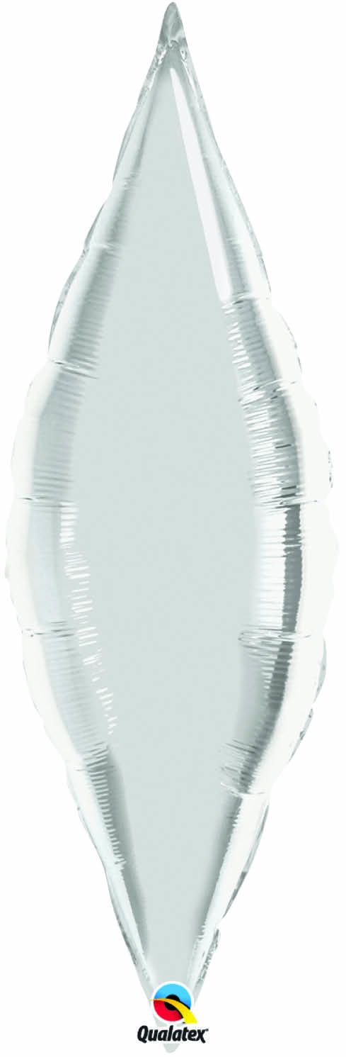 Taper Foil Balloon 27 in - Silver