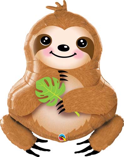 Sloth Sweet Shape Foil Balloon 39 in.