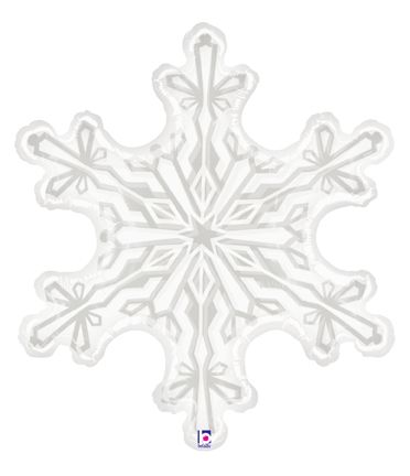 Clear Shape Snowflake Balloon 38 in.