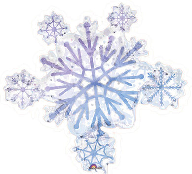 Snowflake Cluster Foil Balloon - Prismatic - 32 in.