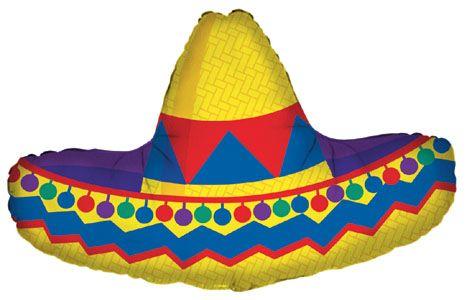 Sombrero Shape Foil Balloon 34 in.