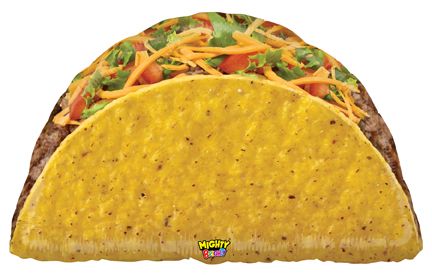 Mighty Bright Taco Foil Balloon 32 in.