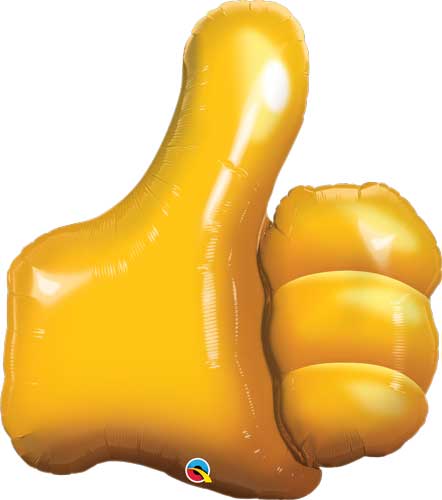 Thumbs Up Foil Shape Balloon 35 in.