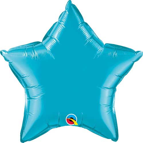 Star Shaped Foil Balloons - 18 in. Turquoise