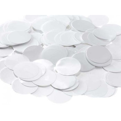 Round Confetti Dots - 1 in. White Foil