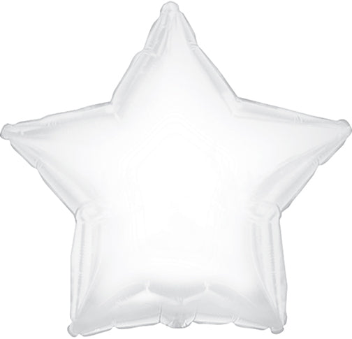 Self Sealing Star Shaped Foil Balloons - 7 in. (3 Pack) White