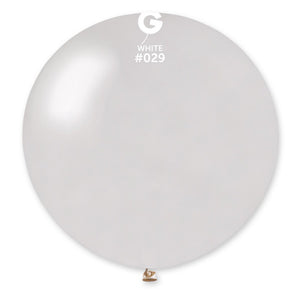 Metallic Balloon White #029 - 31 in. (x1)